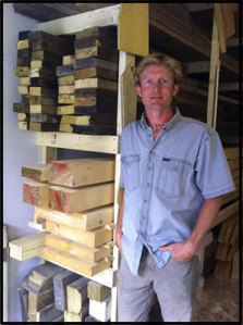 Chad Schuett in his workshop
